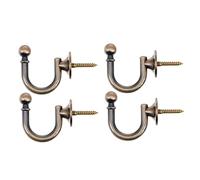 MUELODSIC 4 Piezas Gancho para Cortina de Pared Moderno y Sencillo de Soporte Resistente para Colgar Cortinas Ropa y Toallas para Salón Dormitorio y Oficina