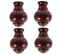 MUELODSIC 4 Piezas Remates para Barra Cortina de Ventana Tapones Decorativos para Varillas Accesorios Resistentes y Fáciles de Instalar para Hogar y Hotel