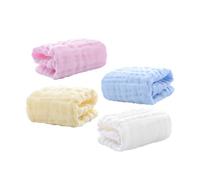 MUELODSIC 4 piezas Toallas para Bebés Algodón y Absorbente Paños para Eructar y Secar Saliva Colores Rosa Azul para Recién Nacidos Niña