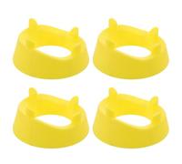 MUELODSIC 4 Soportes para Balones de Fútbol y Baloncesto Base de Exhibición Amarilla Pedestal Plástico Resistente para Almacenamiento y Práctica Deportiva Accesorio para Equipamiento