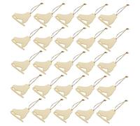 MUELODSIC 40 Juegos Colgantes de Madera para Navidad DIY Adornos Huecos Decorativos Colgantes de Patines para Manualidades Familiares de Unidades para Pintar y Decorar