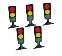 MUELODSIC 5 Piezas Cartón Semáforo Decorativo para Fiesta Infantil de Centro de Mesa Ligero y Reutilizable Juguetes Educativos de Señales de Tráfico para Accesorios para Cumpleaños y