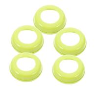 MUELODSIC 5 Piezas de Aros de Repuesto para Biberones de Plástico Pp Diseño Versátil y Compatible para Alimentación Infantil, Color Verde Claro, Reutilizables y Prácticos
