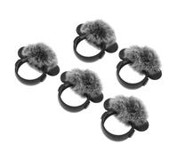 MUELODSIC 5 Piezas Furry Windproof Lapel Microphone Windscreen Cover Lightweight Wireless Lavalier Mic Shield Muff For Dust Protection And Noise Reduction In Recording And Streaming