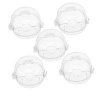 MUELODSIC 5 Piezas Protector Estufa para Cocina Gas Duradera para Perilla de Quemador Funda Seguridad Infantil Fácil Instalación Material Resistente
