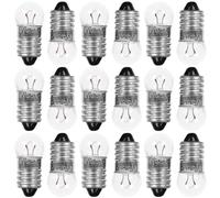 MUELODSIC 50 Bombillas Miniaturas Redondas E10 de 6v para Pruebas Escolares, Ligeras y Prácticas Base de Aluminio y Vidrio para Estudiantes de Primaria