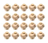 MUELODSIC 50 Piezas Cierres para Alfileres Metálicos con Tapa de Tornillo Sujetadores de Broches para Manualidades DIY Repuestos de Cierres de Seguridad Dorados para Insignias y Sombreros