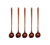 MUELODSIC 5piezas Cuchara De Madera Larga Para Sopas Herramientas De Cocina Cucharas De Cocina Mango Para Cocinar y Servir