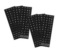 MUELODSIC 6 Hojas Pegatinas para Teclado Español Mate Adhesivas Impermeables Letras White Negro Protector para Teclados de Ordenador Portátil y Sobremesa