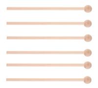 MUELODSIC 6 Mazos de Percusión de Madera para Instrumentos Escolares, Diseño Bien Elaborado Extremo en Bola para Marimbas y Desarrollo del Talento Musical