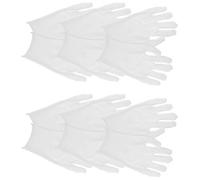 MUELODSIC 6 Pares de Guantes de Algodón para Hombre Talla Xl Guantes Blancos de Trabajo para Inspección de Joyas y Monedas Protección Segura y Cómoda para Manipulación Delicada