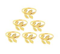 MUELODSIC 6 Piezas Anillos Servilletero Dorados Decorativos Anillo Servilletas para Banquetes Bodas Hotel Restaurante