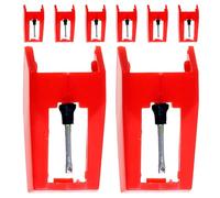 MUELODSIC 8 Piezas Agujas para Tocadiscos de Fonógrafo Reemplazo con Diseño No Magnético para Reproducción Limpia y Protección de Vinilos Compatibles con Gramófonos y Tocadiscos Vintage