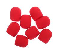 MUELODSIC 8 piezas Fundas de Espuma para Micrófono Rojo Protectores de Micrófono de Mano Cubiertas Anti-viento y Reducción de Ruido para Grabación Ktv y Uso Doméstico