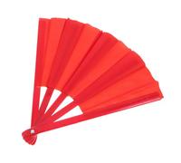 MUELODSIC Abanico Plegable Grande para Tai Chi Doble Color Rojo y Dorado Ventilador de Mano Clásico Resistente para Baile y Festivales