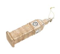 MUELODSIC Adorno De Cristal Reloj De Londres Colgante Vintage, Modelo De Torre Icónica, Decoración Navideña para Hogar y Árbol, Accesorio De Vidrio Artístico para Sala y Dormitorio