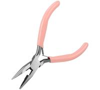 MUELODSIC Alicates de Punta Larga de Inoxidable para Joyería Mango Ergonómico Antideslizante Herramientas Multiusos para Bisutería Cierre de Anillas Fabricación de Pendientes y Pulseras