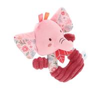 MUELODSIC Anillo De Peluche Para Ñiño Rosa Elefante, Juguete Interactivo Sensorial, Sonajero Suave Para Recién Nacido, Material Afelpado, Juego Seguro Para Bebés 0-1 Año,
