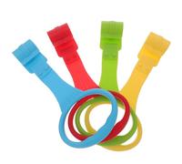 MUELODSIC Anillos para Atraer la Atención 4 Piezas de Plástico de Tracción para Bebés Varios estilos y Ayudar Bebes a Portátiles Accesorios Color Aleatorio Varios estilos para Cuna y Parque Infantil