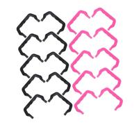 MUELODSIC Asas para Jaulas De Mascotas Portátiles Multiusos Plásticas, Ergónomicas, 20 Piezas (Negro y Rosa), Repuestos para Cajas Pequeñas, Transpirable para Conejos, Hámsteres y Ardillas