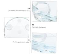 MUELODSIC Bandeja de Cristal Transparente para Joyas y Jade Soporte Decorativo Multifuncional para Exhibición Tiendas y Hogar Base Textura Fina y Diseño Exquisito