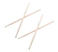 MUELODSIC Baquetas para Batería 5A de Madera de Roble Color Madera Natural 2 Pares Antideslizantes para Principiantes Batería Electrónica y Acústica Prácticas y Rítmicas Accesorio de
