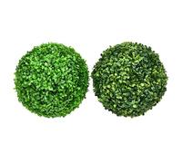 MUELODSIC Bolas Decorativas de Césped Artificial Colgantes 2 Piezas Ø23 CM Bola de Topiario Verde Simulación para Jardín Terraza Balcón Esferas Decorativas Resistentes sin Riego