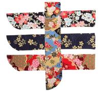 MUELODSIC Bolsa de Almacenamiento para Abanico de Mano de Estilo Japonés, Ligera y Fácil de Abrir, Hecha de Brocado de Seda, Paquete de 4 Piezas para Eventos y Bodas