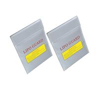 MUELODSIC Bolsa Ignífuga para Baterías Lipo Pequeña 18X23 CM 2 Piezas Bolsa de Protección Segura a Prueba de Explosiones Organizador Compacto para Almacenamiento y Transporte en