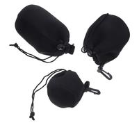MUELODSIC Bolsa para Lentes de Cámara 3 Piezas de Neopreno Cordón y Clip Reforzado Protección contra Arena y Uso en Exteriores