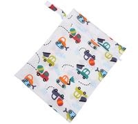 MUELODSIC Bolsa para Pañales de Ñiño Cremallera Simple Diseño Azul Coche Reutilizable y Portátil para Exteriores Almacenamiento Seco y Húmedo Adecuado para Viaje y Cambio de Pañales