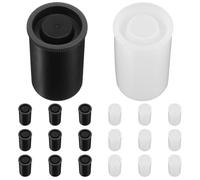 MUELODSIC Botes de Película Vacíos Tapas Estuche para Guardar Películas de 35 MM 20 Unidades 10 Negras 10 Contenedores de Almacenamiento Portátiles para Carretes de Cámara Uso