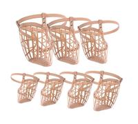 MUELODSIC Bozal Antimordeduras para Perro Grande De Plástico Transpirables con Correa Ajustable De Cuero PU Set 7 Tamaños Adecuado para Entrenamiento y Control De Perros Adultos