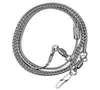 MUELODSIC Cadena de Acero Inoxidable para Tobillo de Pájaros Tamaño 4, Tobillera Fina para Pies de Loro y Cacatúa, Resistente al Desprendimiento, Accesorio para Pájaros Domésticos