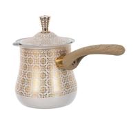 MUELODSIC Cafetera Turca de Acero Inoxidable 720Ml Tetera Manual para Café Artesanal Calentador de Leche para Cocina y Camping Apta para Estufa de Gas E Inducción Diseño Tradicional y