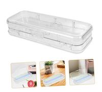 MUELODSIC Caja de Lápices Transparente de Gran Capacidad Doble Compartimento para Estudiantes, Estuche de Plástico Abs Ligero, Organizador Portátil para Bolígrafos y Crayones, Uso Escolar