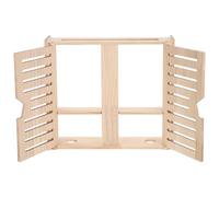 MUELODSIC Caja Organizadora de Madera para Router WiFi Inalámbrico, Tamaño Pequeño 37x10x33 Cm, Doble Capa con Ventilación, Almacenamiento para Regletas y Gestión de Cables, Adecuado