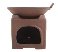 MUELODSIC Calentador de Tetera de Barro Grueso Estilo Japonés, Base Calefactora de Cerámica Cuadrada para Té, Set, Adecuado para Ceremonias del Té en Casa y Restaurantes