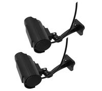 MUELODSIC Cámara de Seguridad Falsa Simulada 2 Piezas para Interiores y Exteriores, Color Negro, sin Batería, Accesorio CCTV Ficticio Disuasorio para Hogar, Oficina, Tienda y Garaje