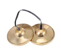 MUELODSIC Campana de Tibetana para Meditación y Yoga Instrumento de Percusión Pequeño Campanilla de Platillos Manual Duradera para Ceremonias y Prácticas Mindfulness