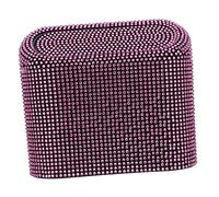 MUELODSIC Car Trash Can con Diseño Bling de Rhinestones Cubo Pequeño y Ligero para Coche Resistente y Decorativo para Mantener Limpio el Interior del Vehículo Accesorio Chic para Mujeres