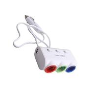 MUELODSIC Cargador Coche con Doble USB Divisor Mechero con Interruptor Independiente Adaptador Multifuncional para Móvil y Dispositivos Diseño y Duradero Carga Vehículo
