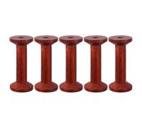 MUELODSIC Carretes de Hilo de Madera Vintage 3.5x7.5 Cm, 5 Unidades, Portabobinas Pequeños para Manualidades, Costura y Bordado, Organizador de Hilos para Proyectos DIY