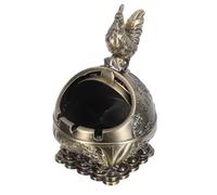 MUELODSIC Cenicero de Mesa Vintage con 3D Esfera Metálica de Aleación de Zinc Resistente Cenicero con Tapa a Prueba de Viento para Interiores y Exteriores Obsequio para Amantes de