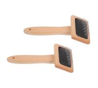 MUELODSIC Cepillos de Cardado Manuales de Madera 2 Piezas para Fieltrar Lana Artesanal Tamaño Pequeño con Acabado en Barniz Herramienta para Proyectos de Fieltro y Cepillo Pulidor para