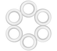 MUELODSIC Círculos de Espuma 6 Unidades para Manualidades Anillos sin Pintar 10X1,5 CM para Decoración de Escritorio y Adornos de Fiesta