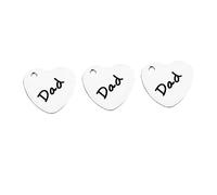 MUELODSIC Colgante de Joyería Diy 10 Piezas Accesorios Inoxidable Forma Letras Dad para Manualidades Artesanales