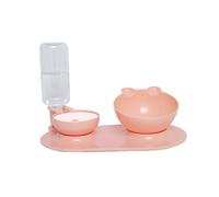 MUELODSIC Comedero Doble Automático para Mascotas Bebedero Antideslizante, Cuencos Desmontables de Plástico Resistente, Diseño Seguro para Gatos y Perros, Utensilio Color Color Aleatorio