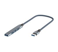 MUELODSIC Concentrador USB 3.0 4 Puertos para Portátiles, Adaptador USB Múltiple, Transferencia Rápida De Datos, Mini y Portátil, Compatible Teclado, Ratón y Cámaras, Negro