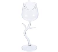 MUELODSIC Copa de Vino de Cristal Transparente en Forma de Rosa para Fiesta y Boda Copa de Champán Decorativa Diseño Floral Adecuado para San Valentín y Eventos Obsequios